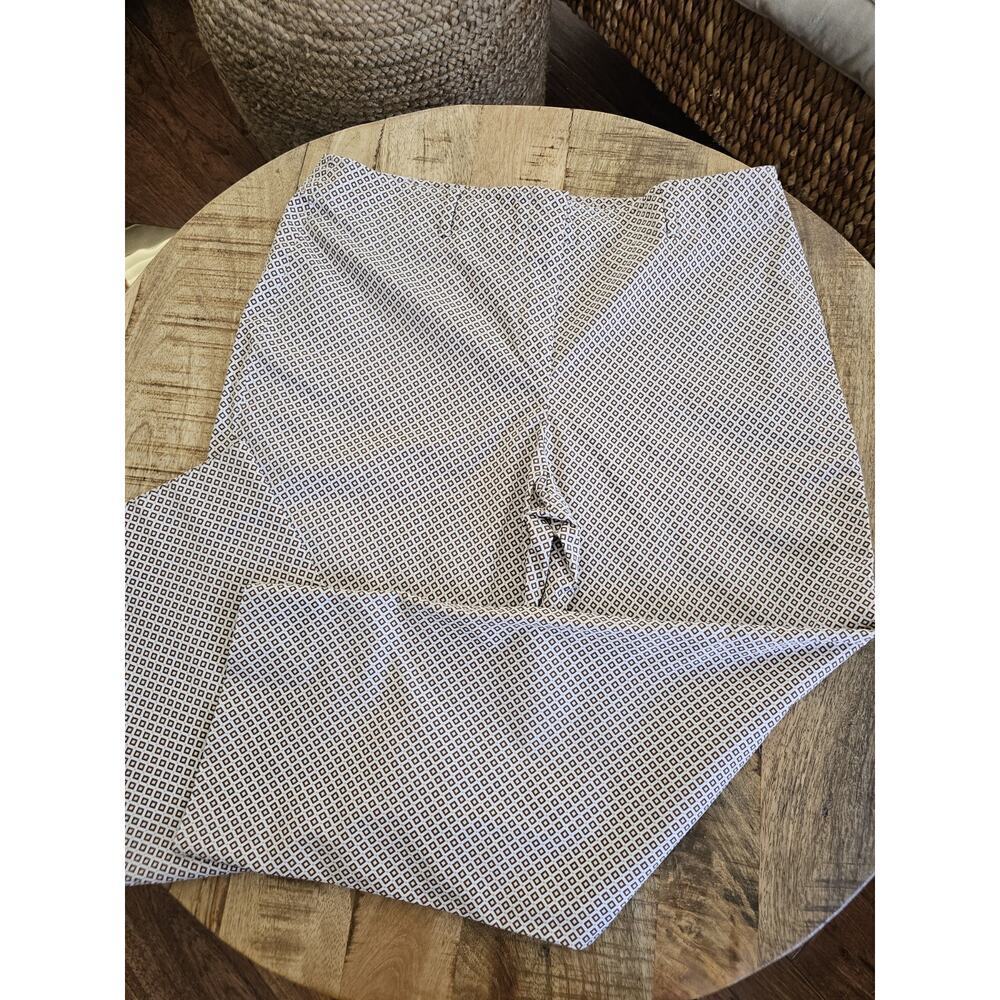 TALBOT'S Brown Beige ARGYLE Diamond CROPPED Dress Pants STRETCH Women's 14P EUC - Picture 2 of 11
